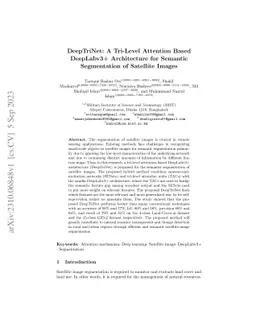 DeepTriNet: A Tri-Level Attention Based DeepLabv3+ Architecture for
  Semantic Segmentation of Satellite Images