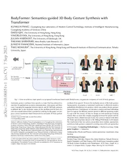 BodyFormer: Semantics-guided 3D Body Gesture Synthesis with Transformer