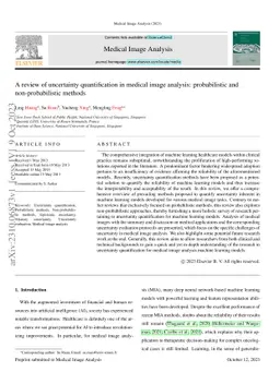 A review of uncertainty quantification in medical image analysis:
  probabilistic and non-probabilistic methods