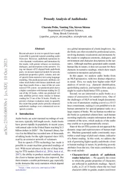 Prosody Analysis of Audiobooks