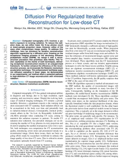 Diffusion Prior Regularized Iterative Reconstruction for Low-dose CT