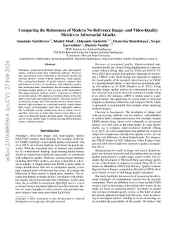 Comparing the Robustness of Modern No-Reference Image- and Video-Quality
  Metrics to Adversarial Attacks