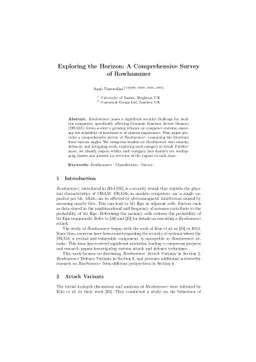 Exploring the Horizon: A Comprehensive Survey of Rowhammer