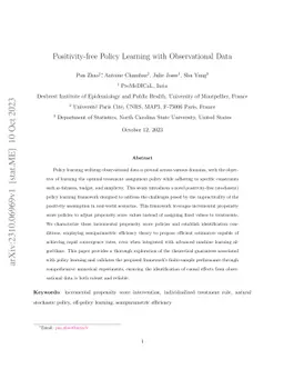 Positivity-free Policy Learning with Observational Data