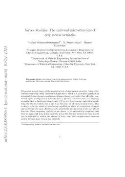 Jaynes Machine: The universal microstructure of deep neural networks