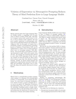 Violation of Expectation via Metacognitive Prompting Reduces Theory of
  Mind Prediction Error in Large Language Models