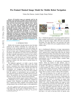 Pre-Trained Masked Image Model for Mobile Robot Navigation