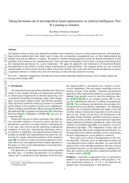 Taking the human out of decomposition-based optimization via artificial
  intelligence: Part II. Learning to initialize