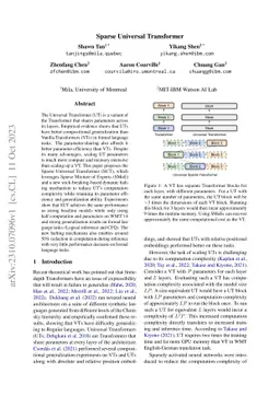 Sparse Universal Transformer