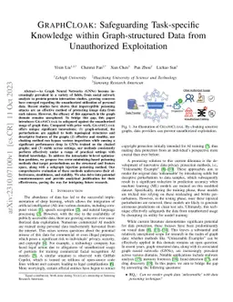 GraphCloak: Safeguarding Task-specific Knowledge within Graph-structured
  Data from Unauthorized Exploitation