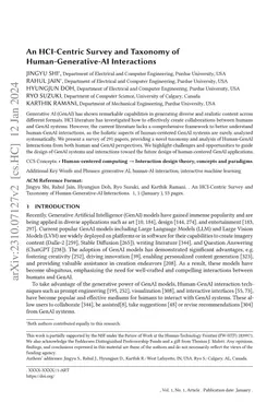 An HCI-Centric Survey and Taxonomy of Human-Generative-AI Interactions