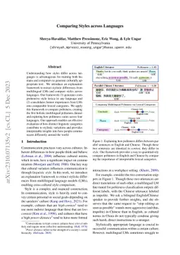 Comparing Styles across Languages: A Cross-Cultural Exploration of Politeness