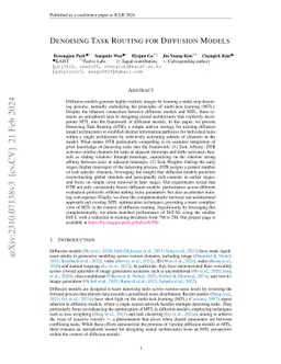 Denoising Task Routing for Diffusion Models