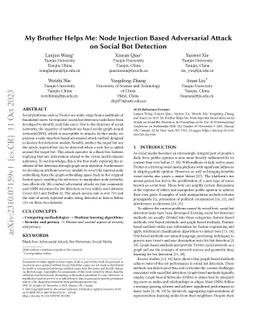 My Brother Helps Me: Node Injection Based Adversarial Attack on Social
  Bot Detection