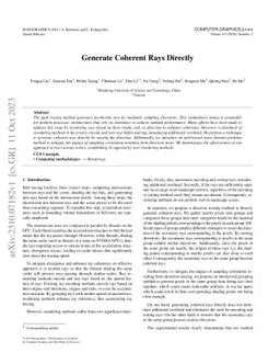 Generate Coherent Rays Directly