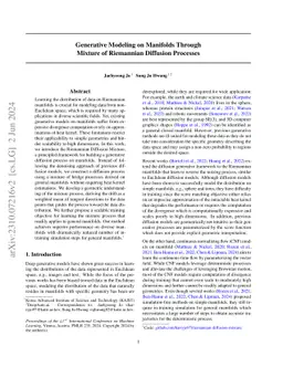 Generative Modeling on Manifolds Through Mixture of Riemannian Diffusion
  Processes