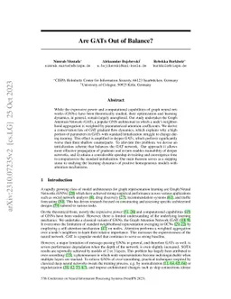 Are GATs Out of Balance?