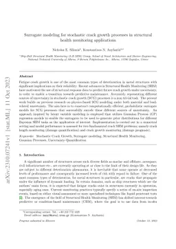 Surrogate modeling for stochastic crack growth processes in structural
  health monitoring applications