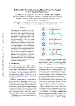 RobustGEC: Robust Grammatical Error Correction Against Subtle Context
  Perturbation
