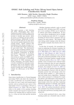 SNOiC: Soft Labeling and Noisy Mixup based Open Intent Classification
  Model