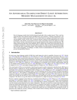 An Adversarial Example for Direct Logit Attribution: Memory Management
  in gelu-4l