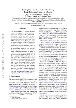 An Empirical Study of Instruction-tuning Large Language Models in
  Chinese