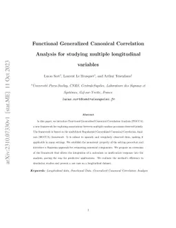 Functional Generalized Canonical Correlation Analysis for studying
  multiple longitudinal variables