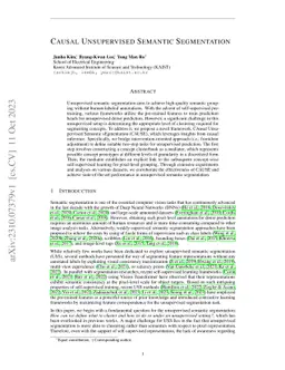 Causal Unsupervised Semantic Segmentation