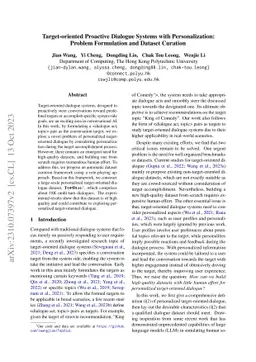 Target-oriented Proactive Dialogue Systems with Personalization: Problem
  Formulation and Dataset Curation