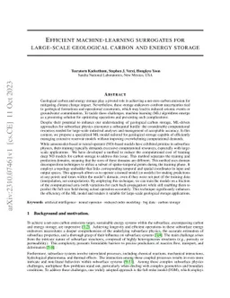 Efficient machine-learning surrogates for large-scale geological carbon
  and energy storage
