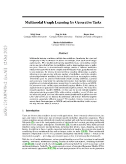 Multimodal Graph Learning for Generative Tasks