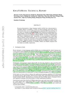 KwaiYiiMath: Technical Report