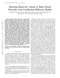 Boosting Black-box Attack to Deep Neural Networks with Conditional
  Diffusion Models