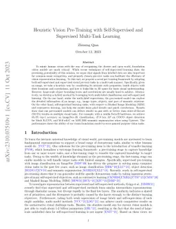 Heuristic Vision Pre-Training with Self-Supervised and Supervised
  Multi-Task Learning