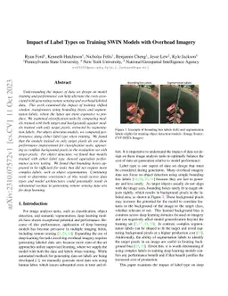 Impact of Label Types on Training SWIN Models with Overhead Imagery