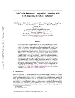 Fed-GraB: Federated Long-tailed Learning with Self-Adjusting Gradient
  Balancer