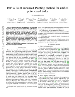 PeP: a Point enhanced Painting method for unified point cloud tasks