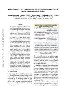 Democratizing LLMs: An Exploration of Cost-Performance Trade-offs in
  Self-Refined Open-Source Models