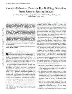 Context-Enhanced Detector For Building Detection From Remote Sensing
  Images