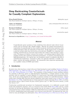 Deep Backtracking Counterfactuals for Causally Compliant Explanations