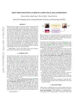 Deep Video Inpainting Guided by Audio-Visual Self-Supervision