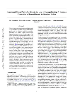 Hypergraph Neural Networks through the Lens of Message Passing: A Common Perspective to Homophily and Architecture Design