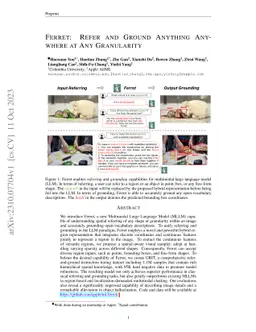 Ferret: Refer and Ground Anything Anywhere at Any Granularity