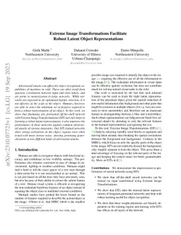 Extreme Image Transformations Facilitate Robust Latent Object
  Representations