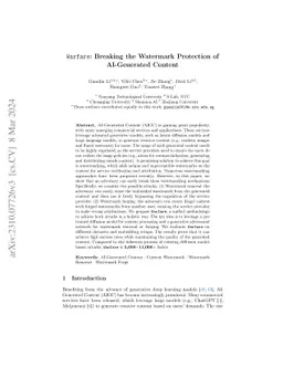 Warfare:Breaking the Watermark Protection of AI-Generated Content