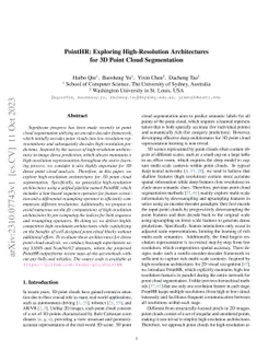 PointHR: Exploring High-Resolution Architectures for 3D Point Cloud
  Segmentation