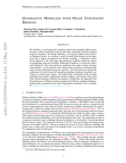 Generative Modeling with Phase Stochastic Bridges