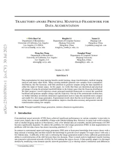 Trajectory-aware Principal Manifold Framework for Data Augmentation and
  Image Generation