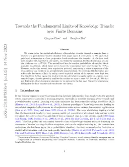 Towards the Fundamental Limits of Knowledge Transfer over Finite Domains