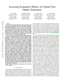 Assessing Evaluation Metrics for Neural Test Oracle Generation